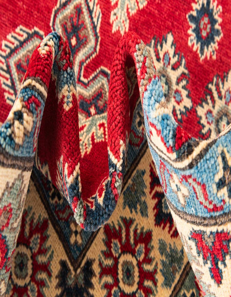 Detail image of  5' x 6' 8  Hand Knotted Kazak Rug