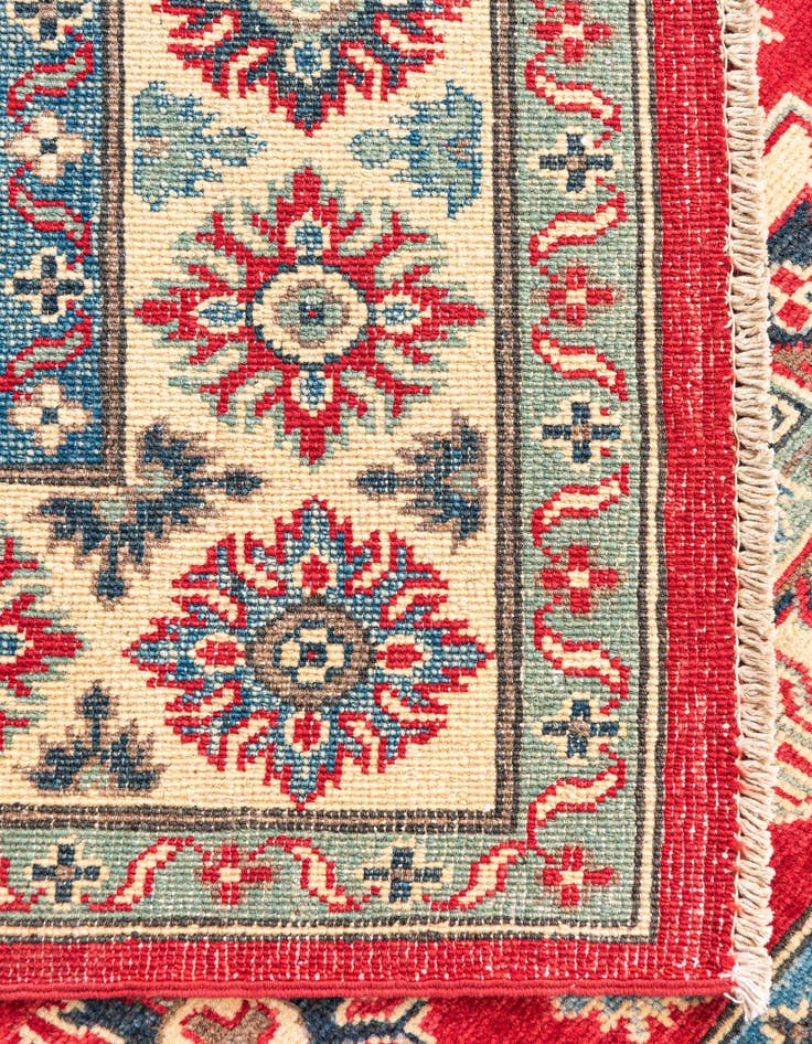 Detail image of  5' x 6' 8  Hand Knotted Kazak Rug