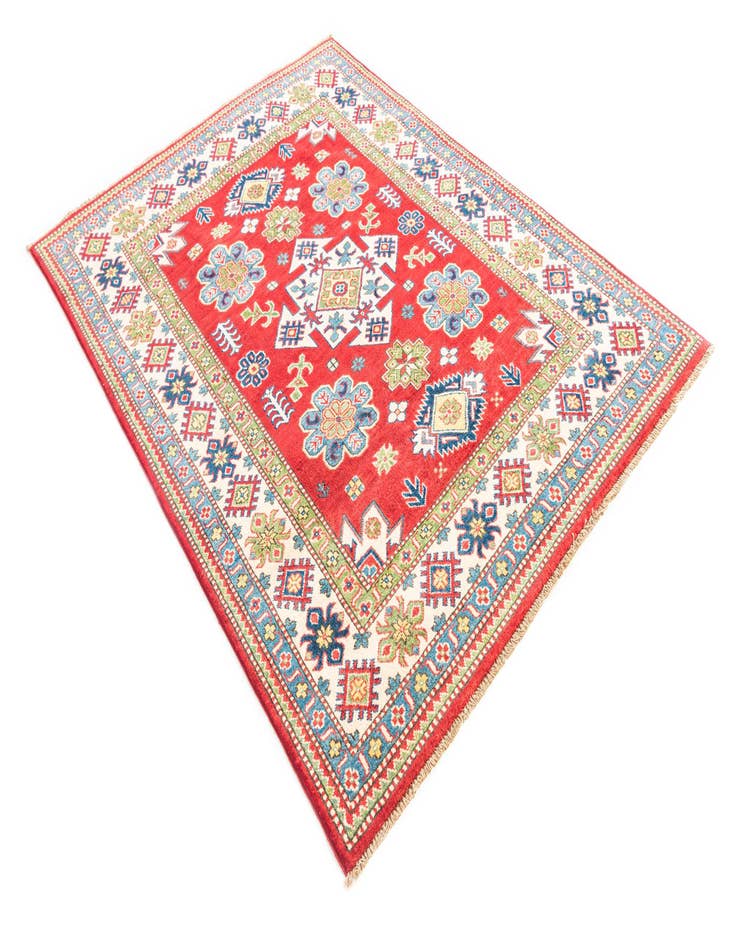 Detail image of  5' x 6' 8  Hand Knotted Kazak Rug