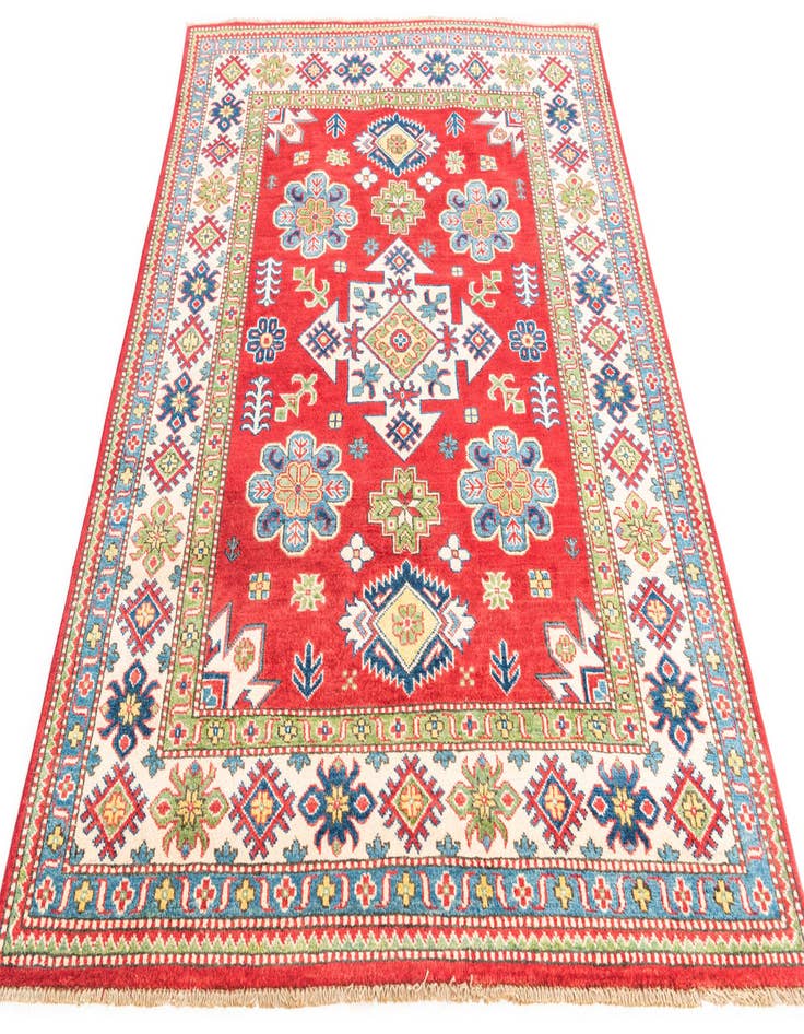 Detail image of  5' x 6' 8  Hand Knotted Kazak Rug