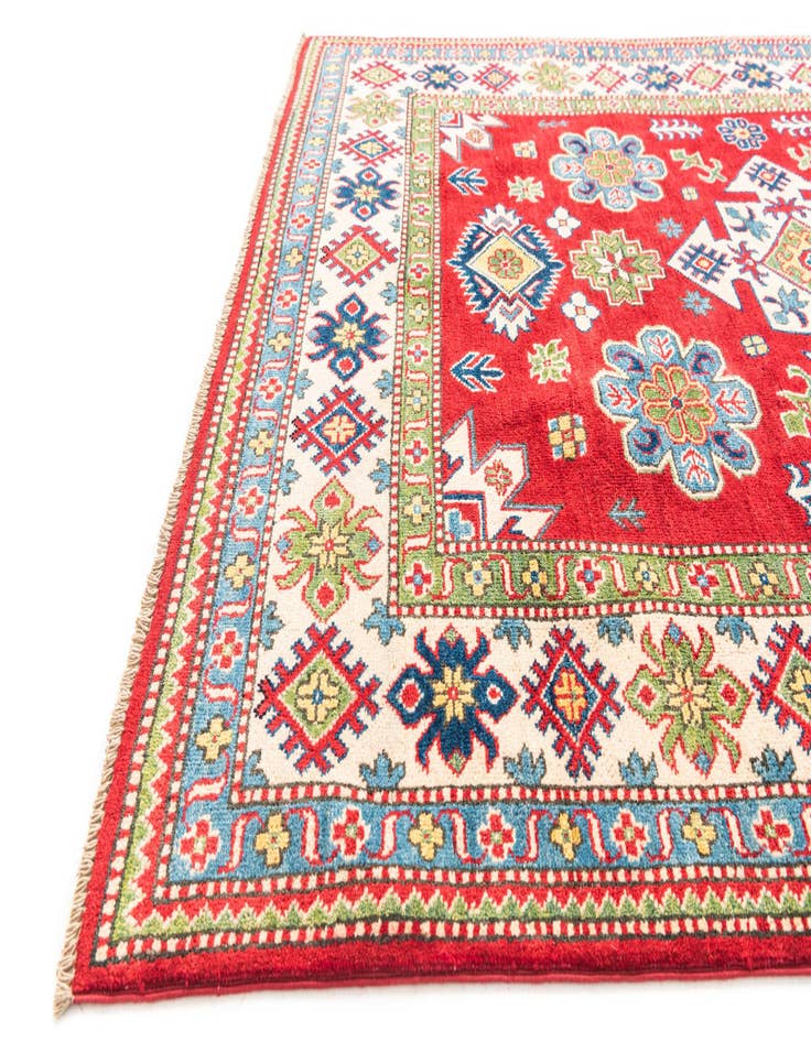 Detail image of  5' x 6' 8  Hand Knotted Kazak Rug