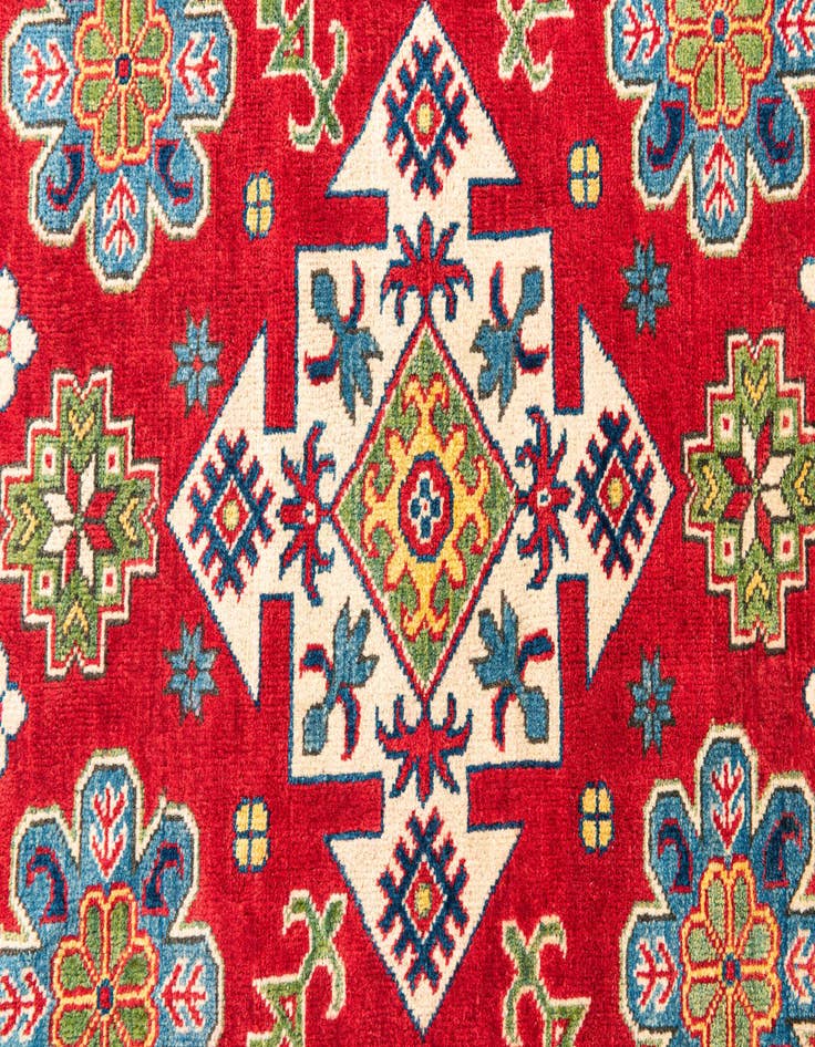Detail image of  5' x 6' 8  Hand Knotted Kazak Rug