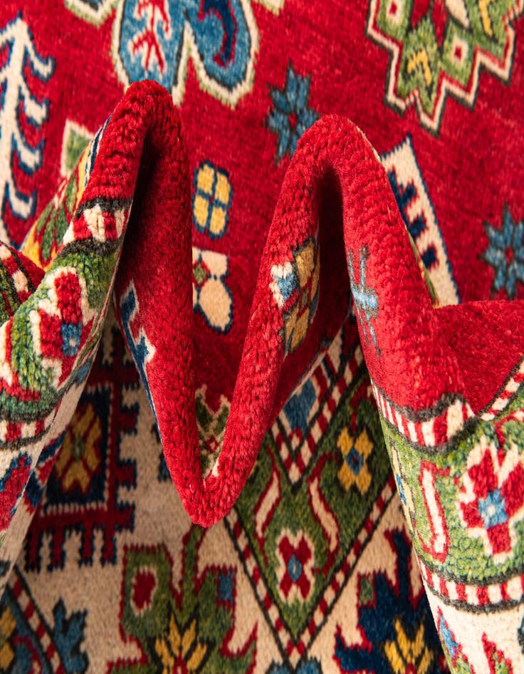 Detail image of  5' x 6' 8  Hand Knotted Kazak Rug