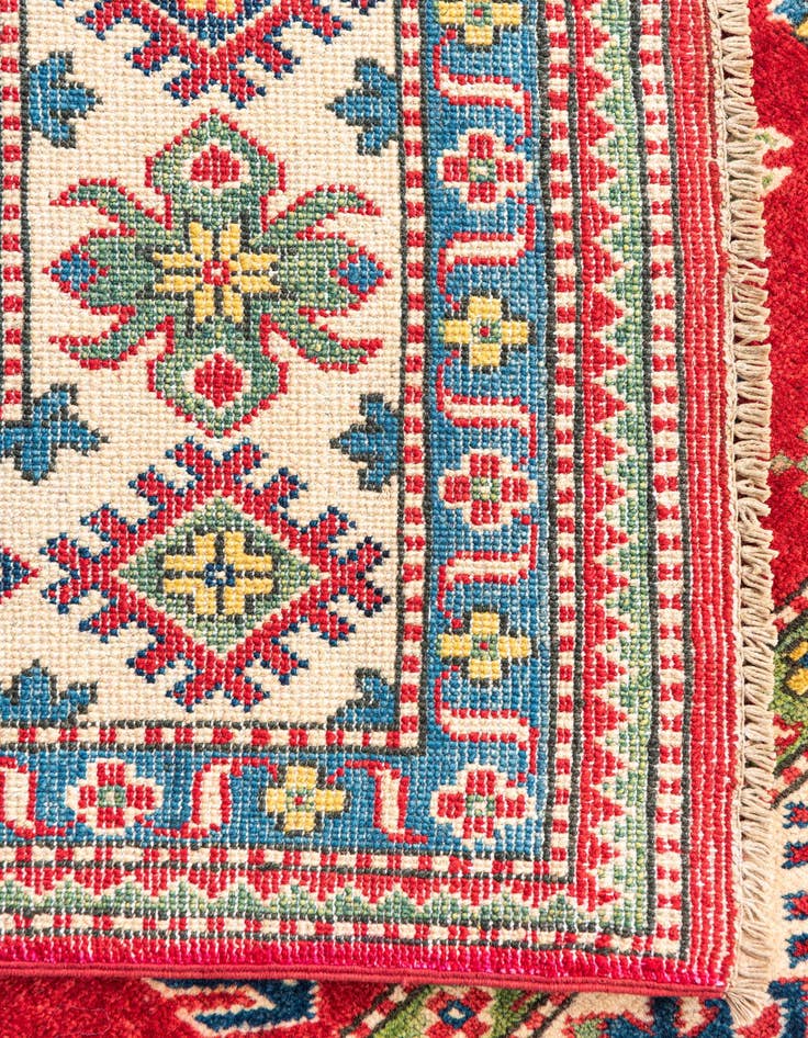 Detail image of  5' x 6' 8  Hand Knotted Kazak Rug