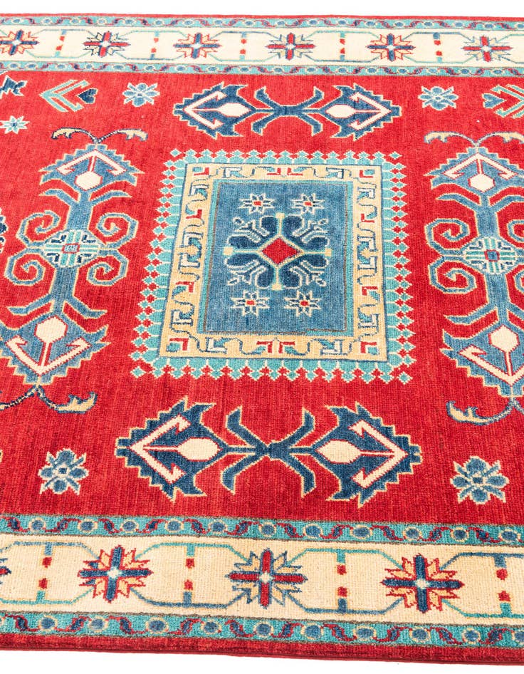 Detail image of  4' 10 x 7'  Hand Knotted Kazak Rug