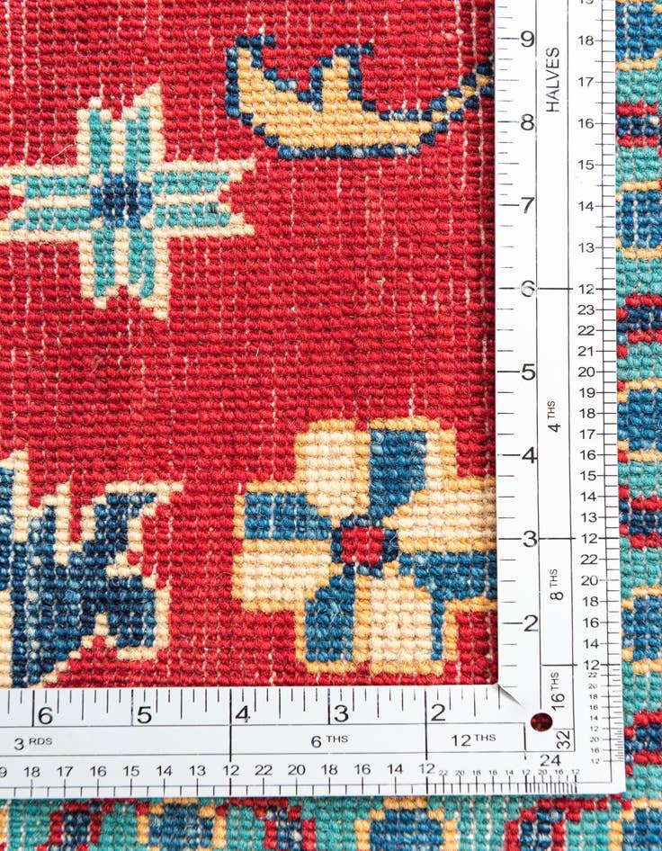 Detail image of  4' 10 x 7'  Hand Knotted Kazak Rug