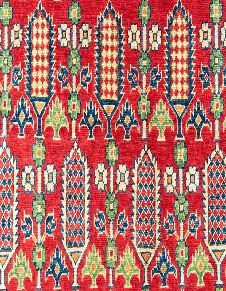 Detail image of  4' 10 x 7' 7  Hand Knotted Kazak Rug