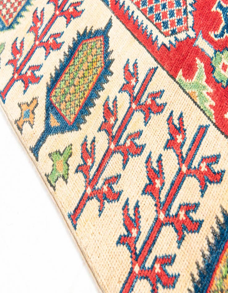 Detail image of  4' 10 x 7' 7  Hand Knotted Kazak Rug