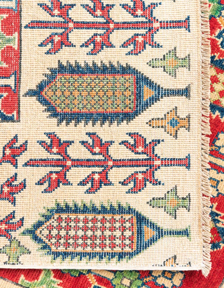 Detail image of  4' 10 x 7' 7  Hand Knotted Kazak Rug