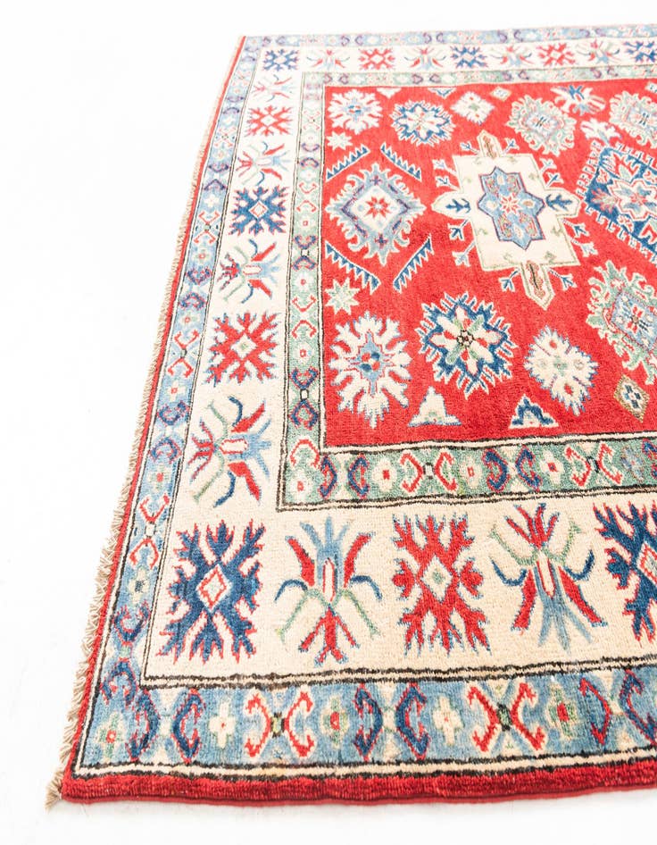 Detail image of  5' x 6' 8  Hand Knotted Kazak Rug