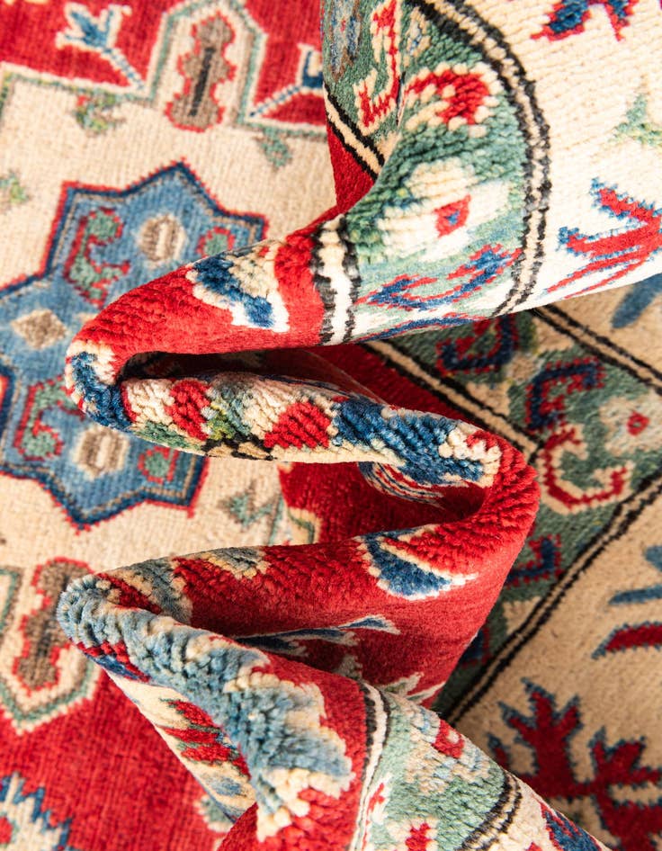 Detail image of  5' x 6' 8  Hand Knotted Kazak Rug