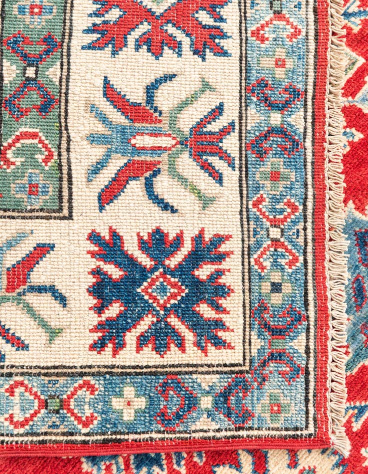 Detail image of  5' x 6' 8  Hand Knotted Kazak Rug