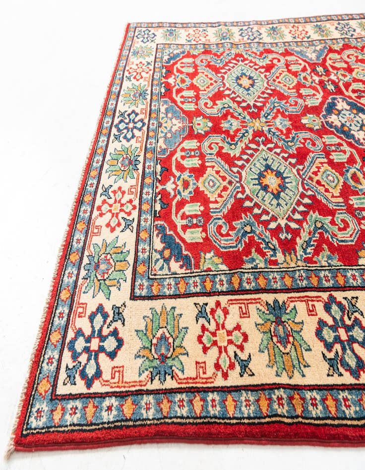 Detail image of  4' 10 x 6' 8  Hand Knotted Kazak Rug