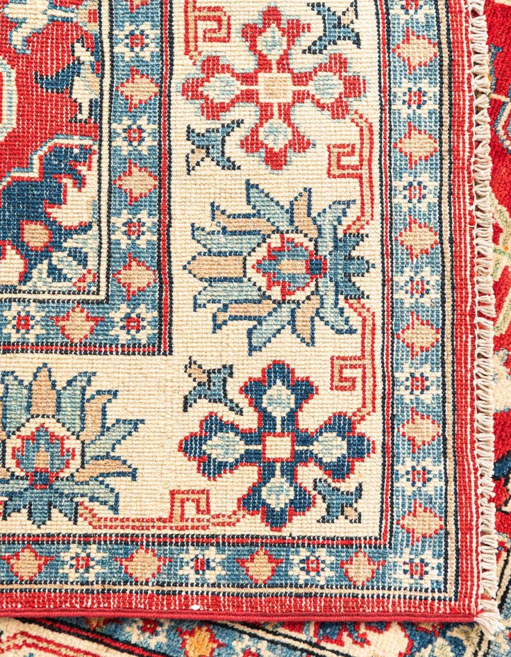 Detail image of  4' 10 x 6' 8  Hand Knotted Kazak Rug