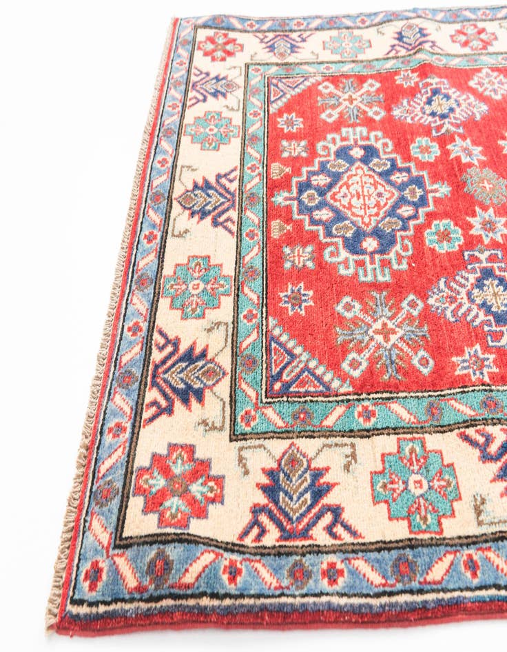 Detail image of  3' 4 x 5'  Hand Knotted Kazak Rug