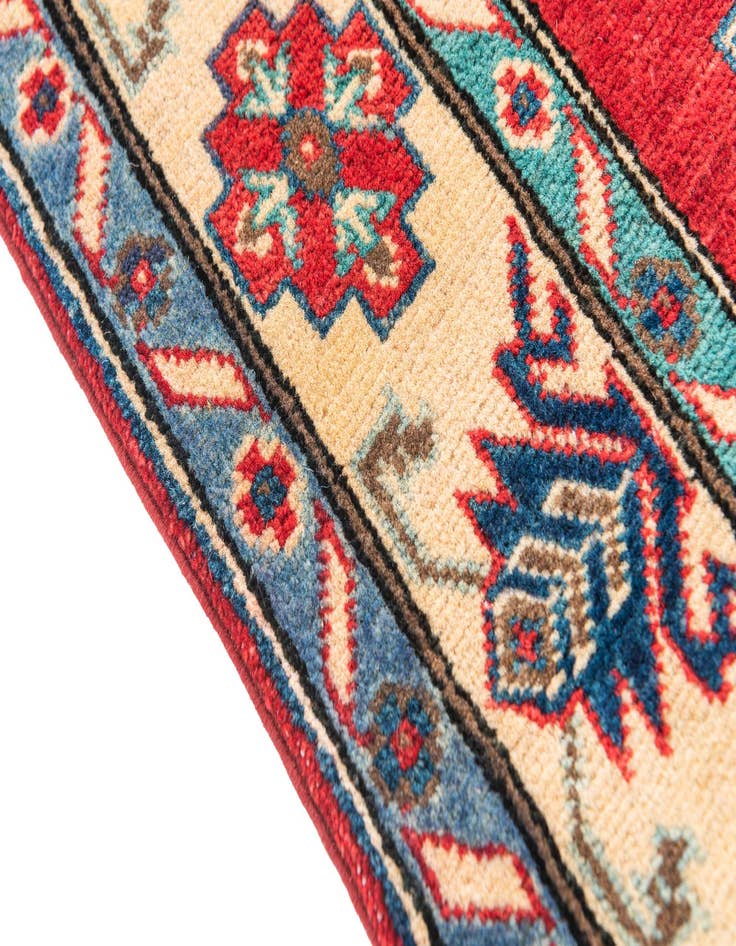 Detail image of  3' 4 x 5'  Hand Knotted Kazak Rug