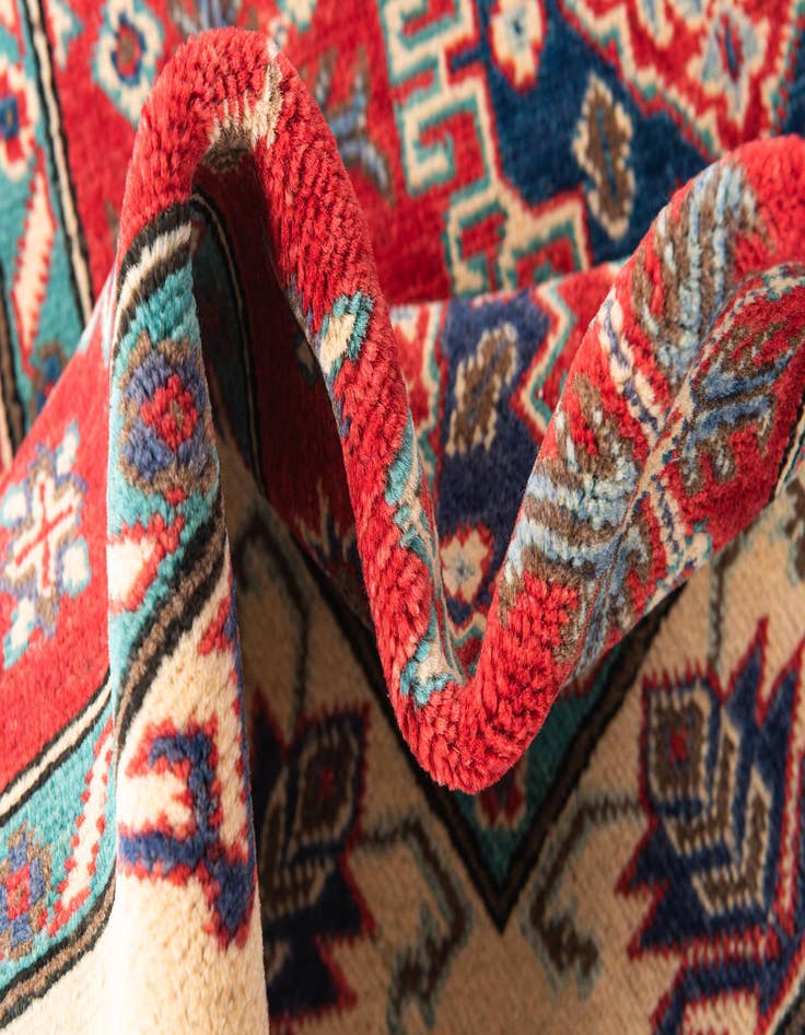 Detail image of  3' 4 x 5'  Hand Knotted Kazak Rug