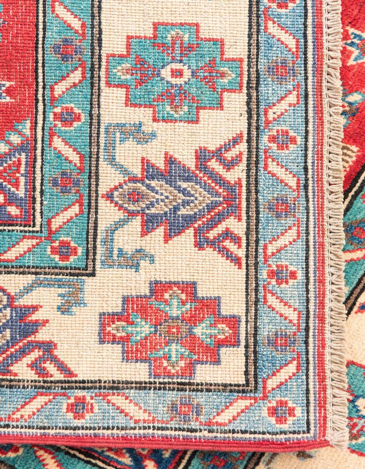 Detail image of  3' 4 x 5'  Hand Knotted Kazak Rug