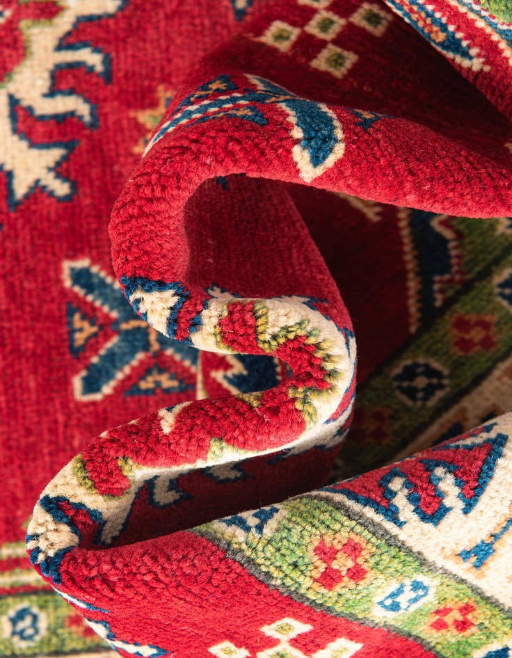 Detail image of  3' 3 x 5'  Hand Knotted Kazak Rug