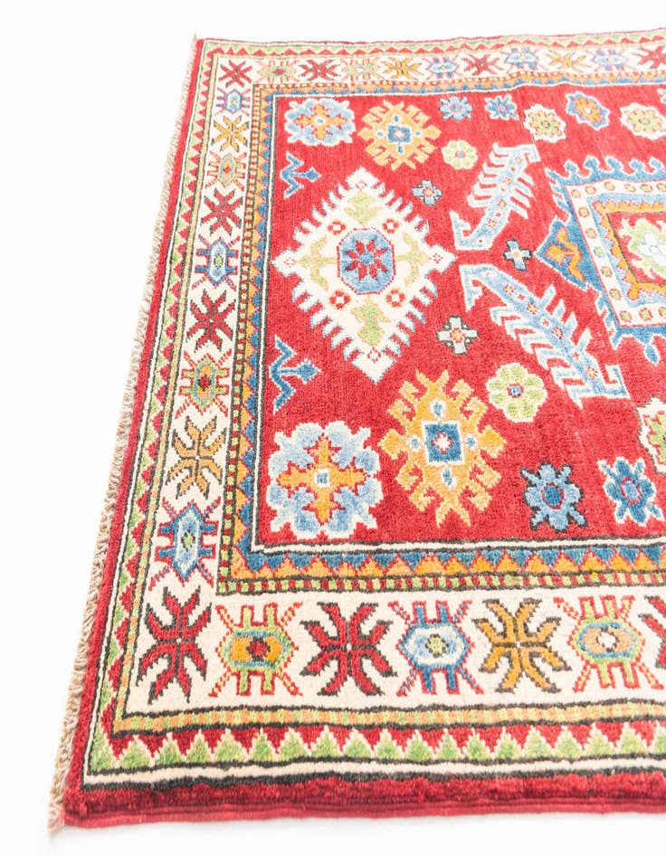 Detail image of  3' 4 x 5'  Hand Knotted Kazak Rug