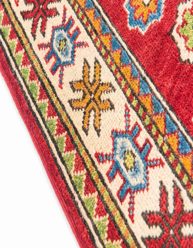 Detail image of  3' 4 x 5'  Hand Knotted Kazak Rug