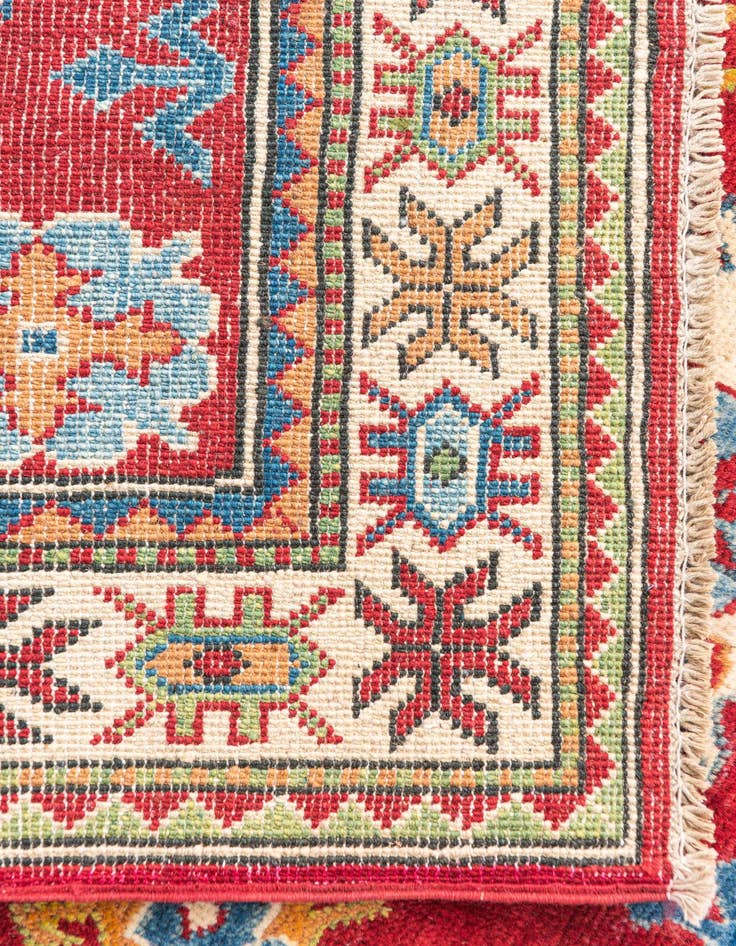 Detail image of  3' 4 x 5'  Hand Knotted Kazak Rug