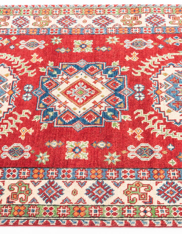 Detail image of  3' 5 x 5'  Hand Knotted Kazak Rug