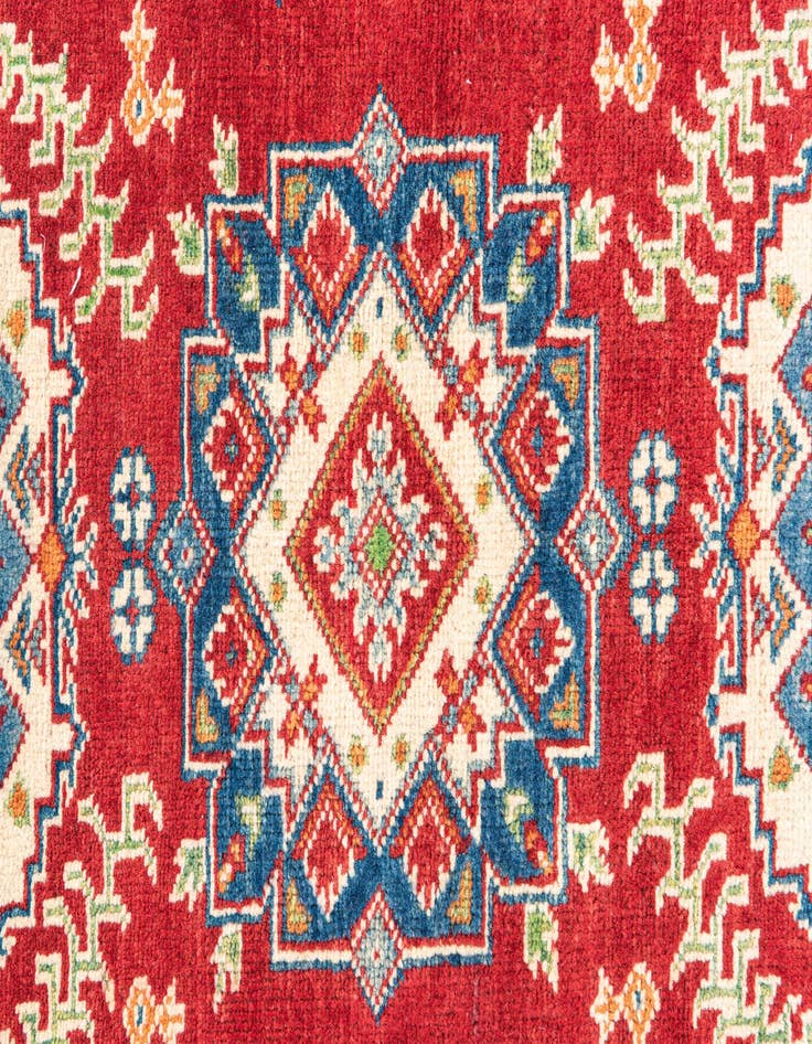 Detail image of  3' 5 x 5'  Hand Knotted Kazak Rug