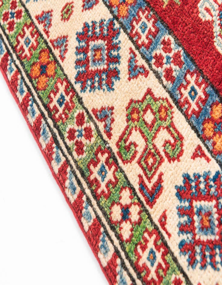 Detail image of  3' 5 x 5'  Hand Knotted Kazak Rug