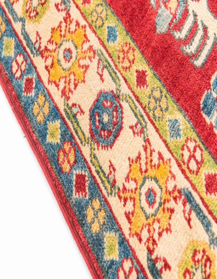 Detail image of  3' 4 x 5'  Hand Knotted Kazak Rug