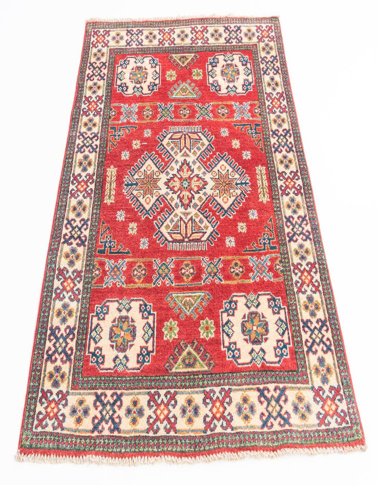 Detail image of  3' 6 x 5'  Hand Knotted Kazak Rug