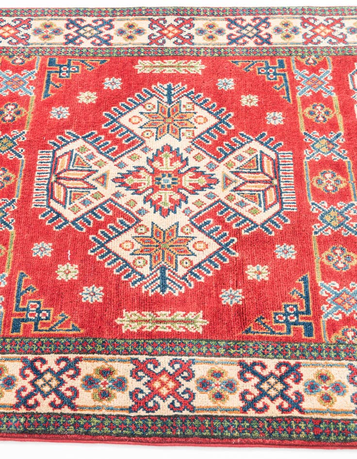 Detail image of  3' 6 x 5'  Hand Knotted Kazak Rug