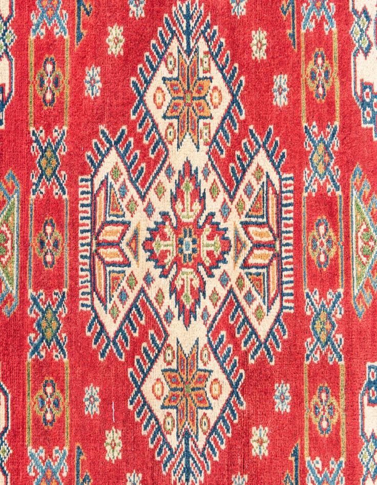 Detail image of  3' 6 x 5'  Hand Knotted Kazak Rug