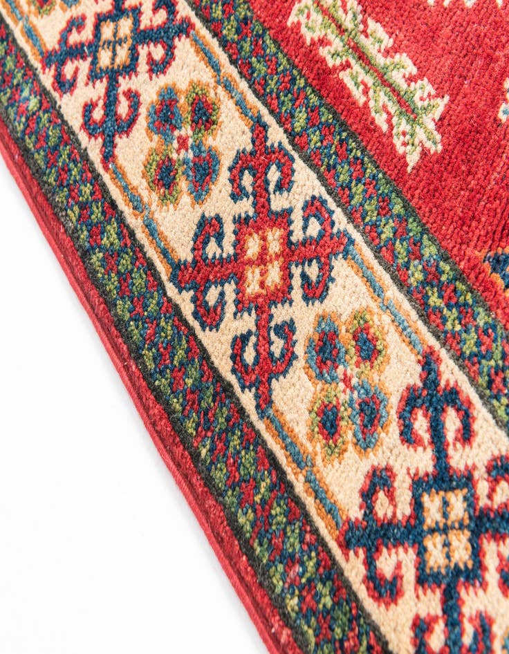 Detail image of  3' 6 x 5'  Hand Knotted Kazak Rug