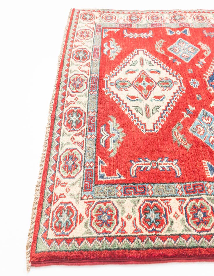Detail image of  3' 3 x 5'  Hand Knotted Kazak Rug