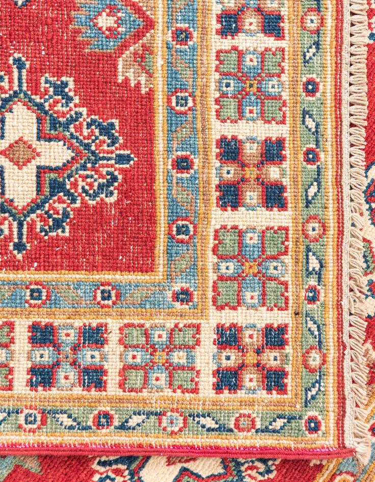 Detail image of  3' 3 x 4' 9  Hand Knotted Kazak Rug