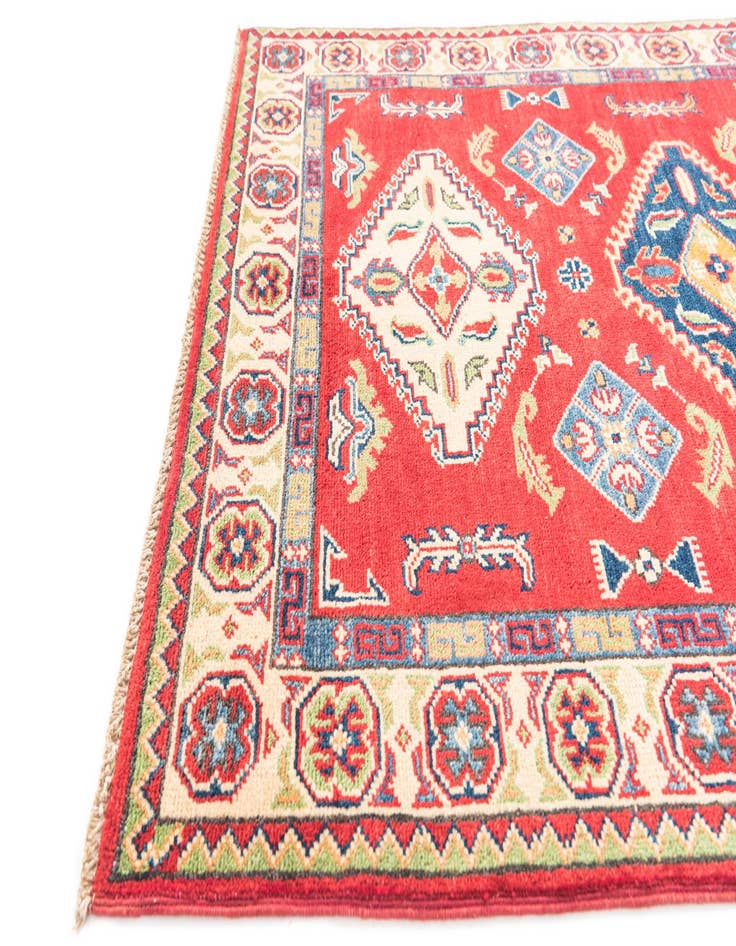 Detail image of  3' 4 x 4' 9  Hand Knotted Kazak Rug