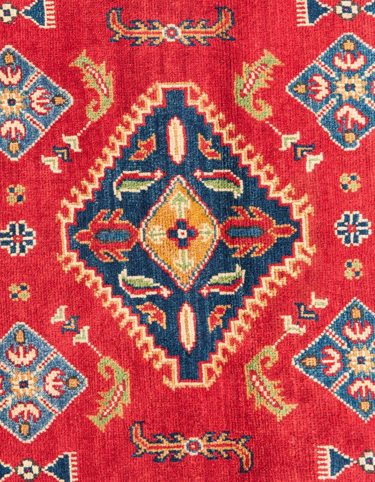 Detail image of  3' 4 x 4' 9  Hand Knotted Kazak Rug