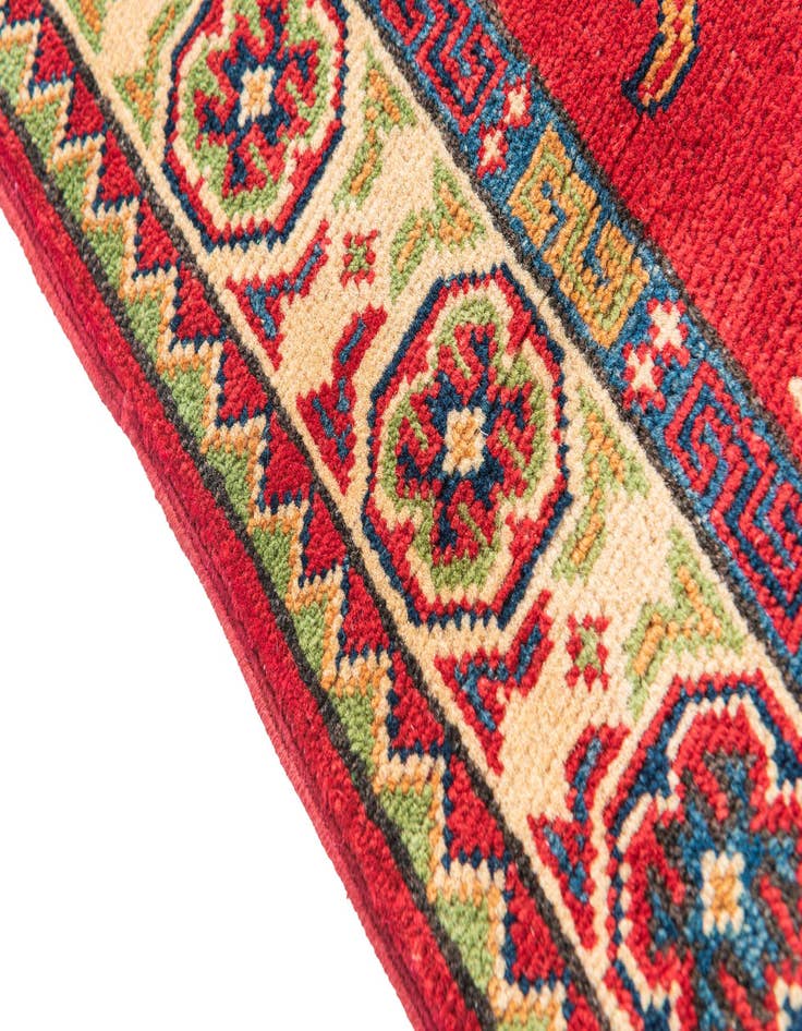 Detail image of  3' 4 x 4' 9  Hand Knotted Kazak Rug