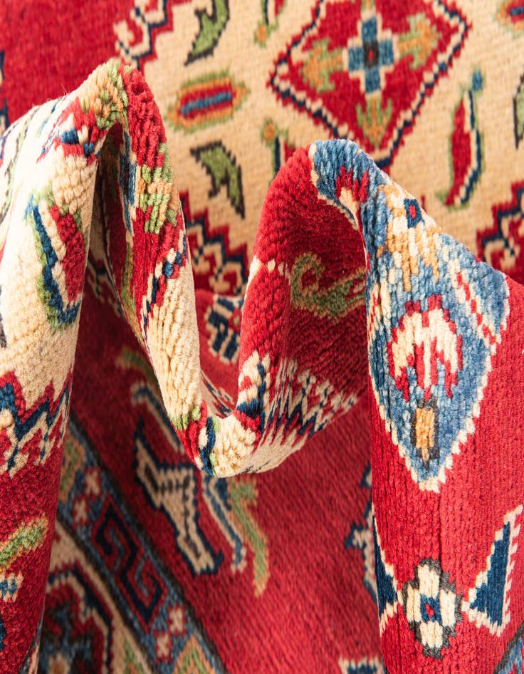 Detail image of  3' 4 x 4' 9  Hand Knotted Kazak Rug