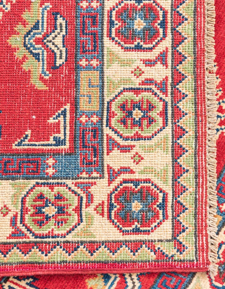 Detail image of  3' 4 x 4' 9  Hand Knotted Kazak Rug