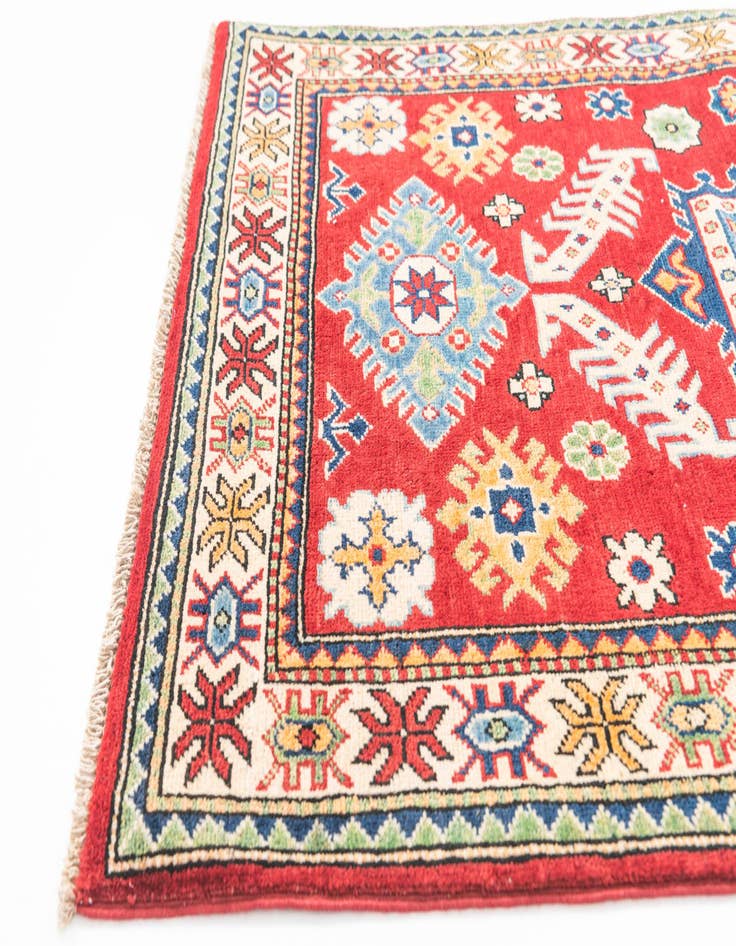 Detail image of  3' 3 x 5'  Hand Knotted Kazak Rug