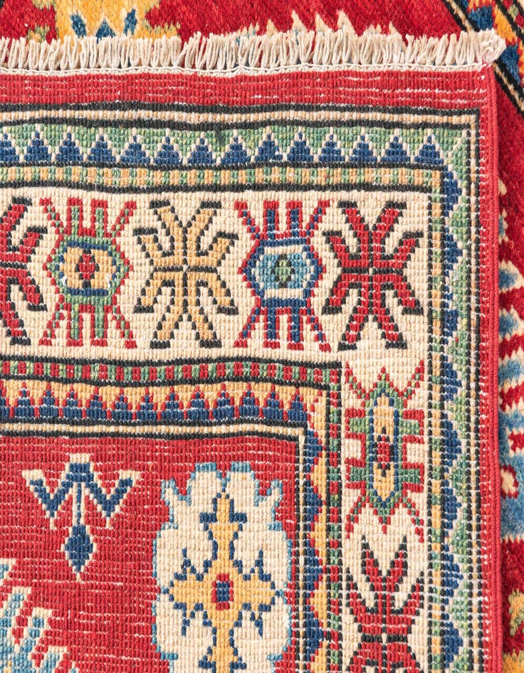 Detail image of  3' 3 x 5'  Hand Knotted Kazak Rug