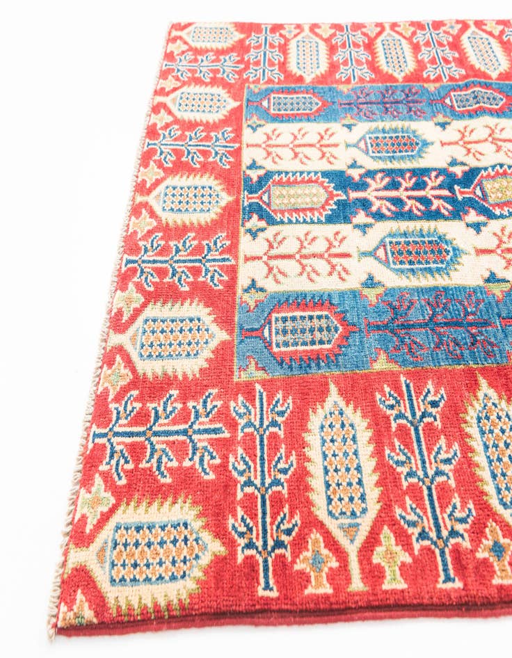 Detail image of  3' 4 x 5' 1  Hand Knotted Kazak Rug