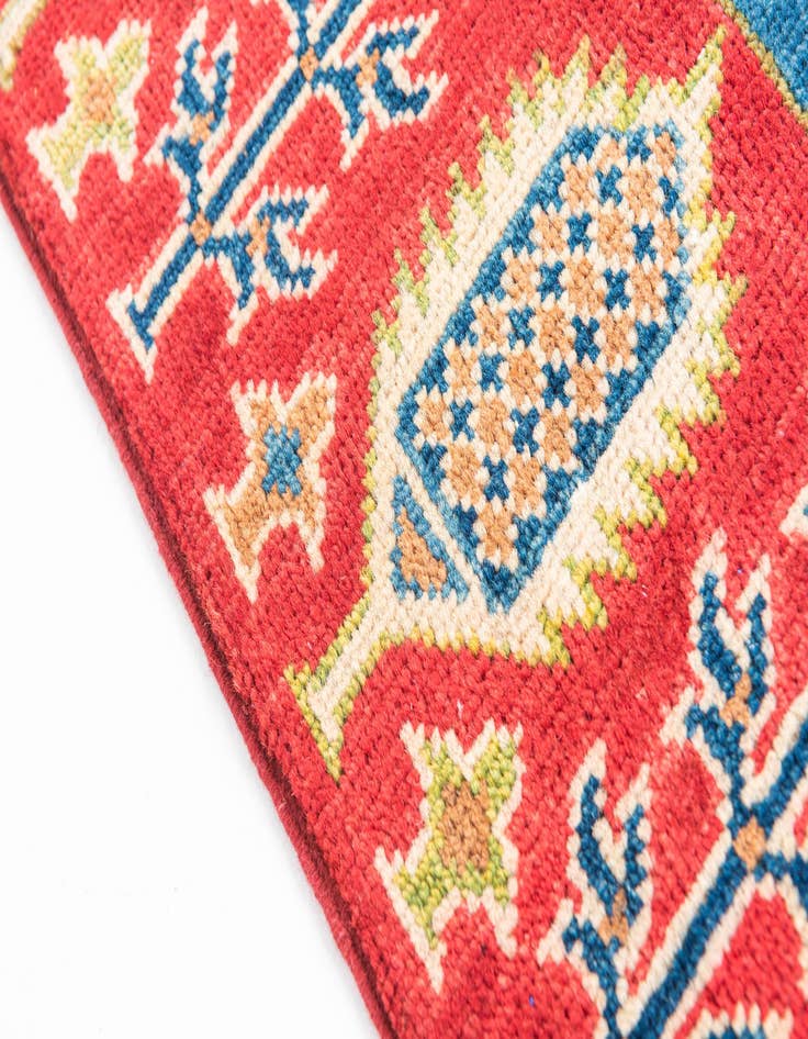 Detail image of  3' 4 x 5' 1  Hand Knotted Kazak Rug