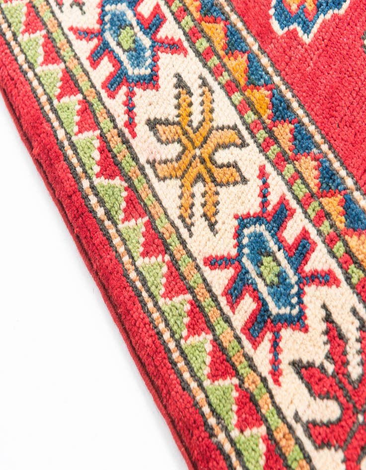 Detail image of  3' 4 x 5'  Hand Knotted Kazak Rug