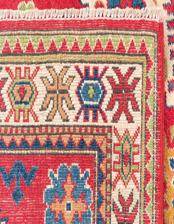 Detail image of  3' 4 x 5'  Hand Knotted Kazak Rug