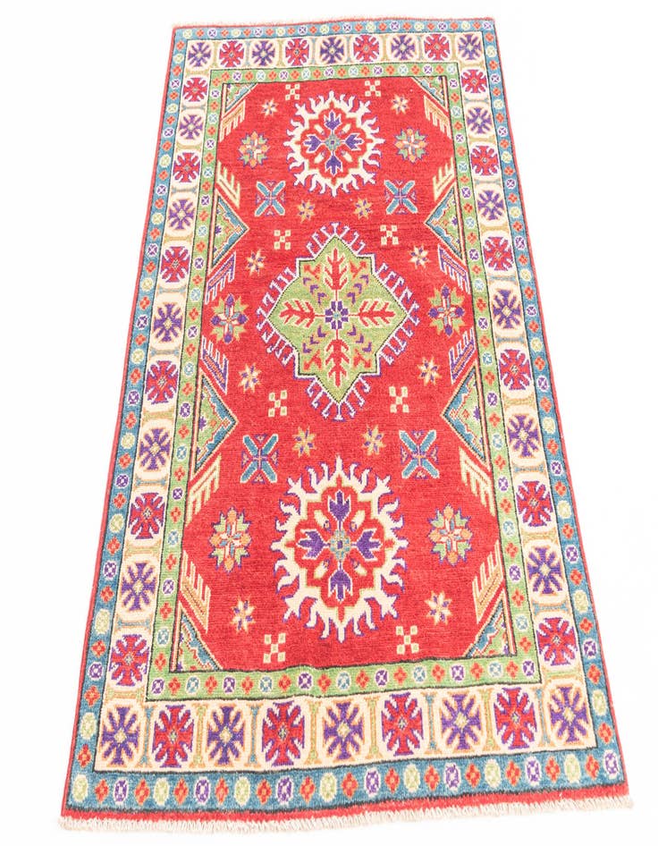 Detail image of  3' 3 x 5'  Hand Knotted Kazak Rug