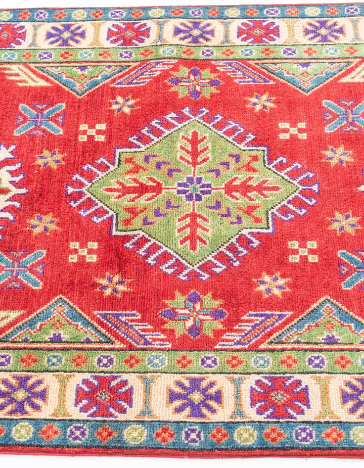 Detail image of  3' 3 x 5'  Hand Knotted Kazak Rug