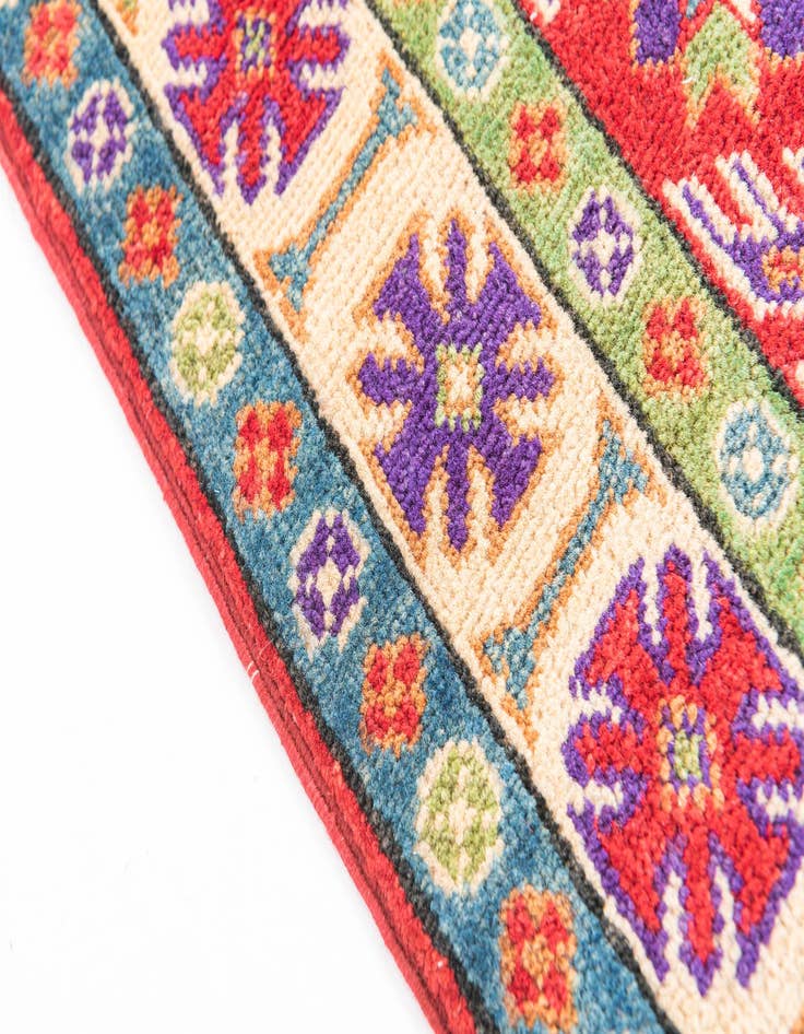 Detail image of  3' 3 x 5'  Hand Knotted Kazak Rug